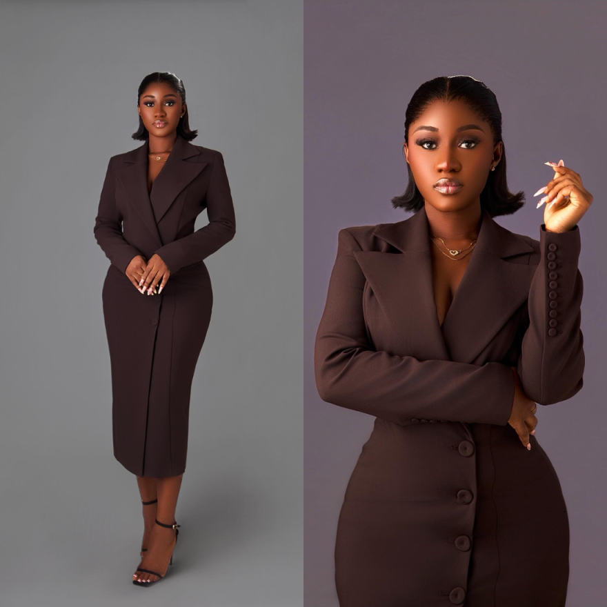 Photography Geometry - Vestido Blazer Sirena de Talla Grande