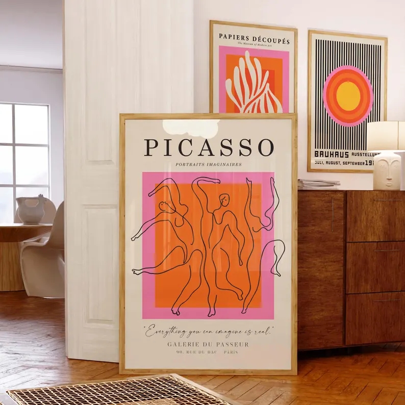3 piezas de arte moderno naran - Photography Interior reseña y precio