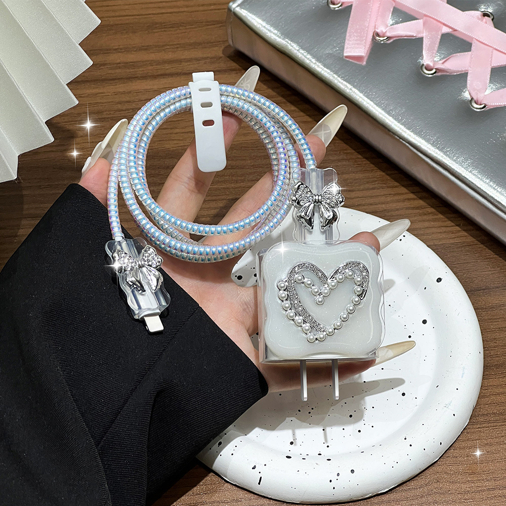 Lindo 3D amor corazón perla on - Tethering Cable Usb reseña y precio