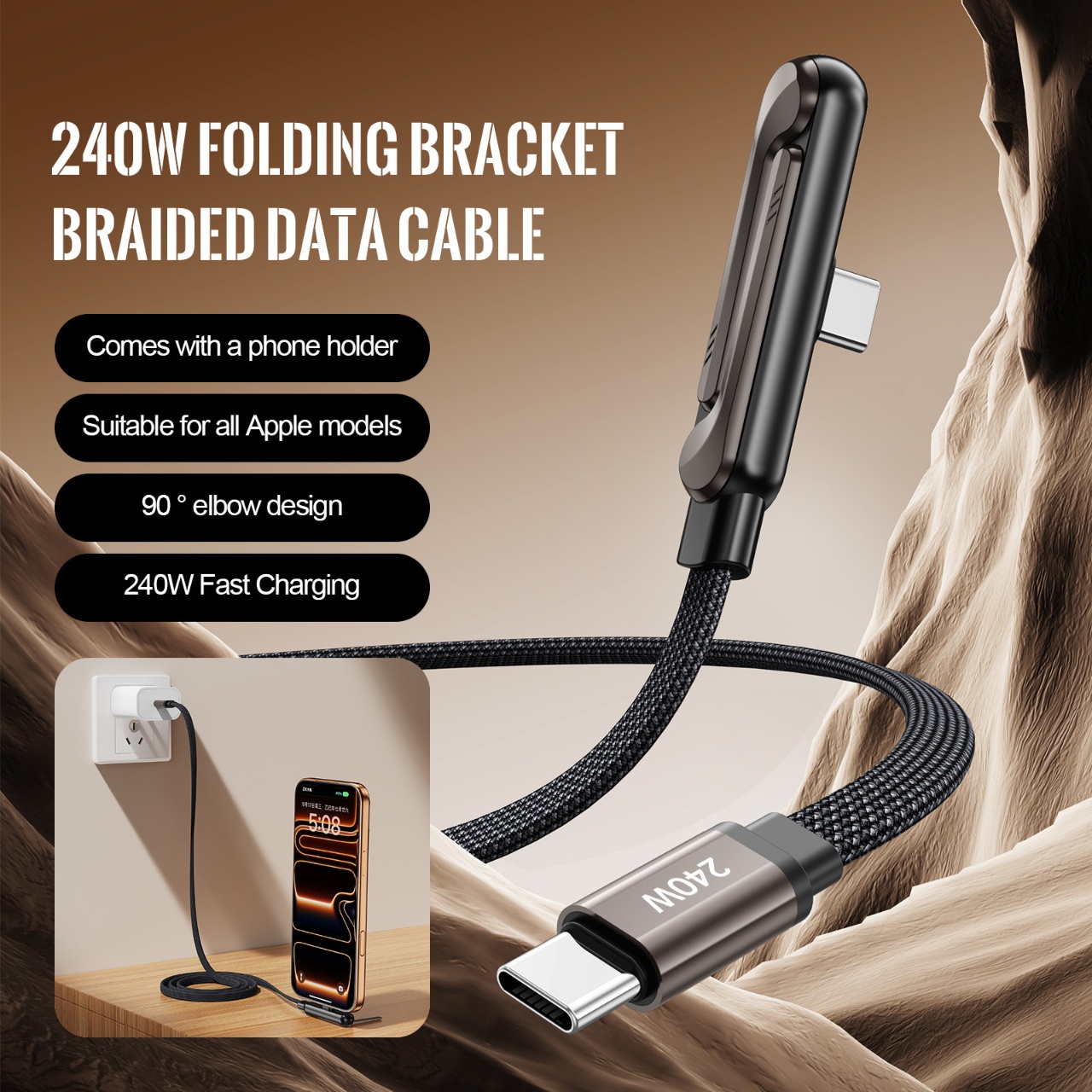 Cable de Carga Rápida PD de 24 - Tethering Cable Usb reseña y precio