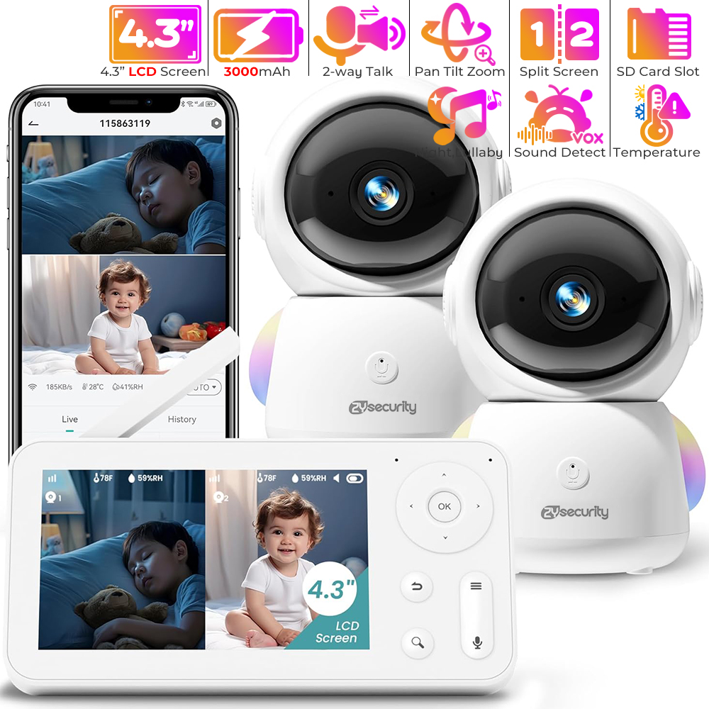 Monitor de bebé 2K con 2 cámar - Photography Uk reseña y precio